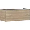 Image de Hansgrohe Xelu Q Meuble sous-lavabo, 1180x550, 1 tiroir, pour Consoles avec Vasque à Poser, Poli, 54064700, Couleur: Meuble chêne Naturel/poignée Blanc Mat