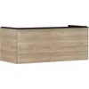 Image de Hansgrohe Xelu Q Meuble sous-lavabo, 1180x550, 1 tiroir, pour Consoles avec Vasque à Poser, Poli, 54064670, Couleur: Meuble chêne Naturel/poignée Noir Mat