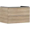 Image de Hansgrohe Xelu Q Meuble sous-lavabo, 780x550, 2 tiroirs, pour Console avec Vasque à Poser, 54076000, Couleur: Meuble chêne Naturel/poignée Chrome