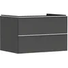 Image de Hansgrohe Xelu Q Meuble sous-lavabo, 780x550, 2 tiroirs, pour Console avec Vasque à Poser, 54075700, Couleur: Meuble Gris Diamant Mat/poignée Blanc Mat