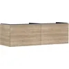 Image de Hansgrohe Xelu Q Meuble sous-lavabo, 1560x550, 2 tiroirs, pour Console avec Vasque à Poser, Poli, 54072000, Couleur: Meuble chêne Naturel/poignée Chrome