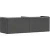 Image de Hansgrohe Xelu Q Meuble sous-lavabo, 1560x550, 2 tiroirs, pour Console avec Vasque à Poser, Poli, 54071700, Couleur: Meuble Gris Diamant Mat/poignée Blanc Mat