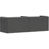 Image de Hansgrohe Xelu Q Meuble sous-lavabo, 1560x550, 2 tiroirs, pour Console avec Vasque à Poser, Poli, 54071000, Couleur: Meuble Gris Diamant Mat/poignée Chrome