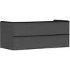 Image de Hansgrohe Xelu Q Meuble sous-lavabo, 1180x550, 2 tiroirs, pour vasques à Poser, 54083670, Couleur: Meuble Gris Diamant Mat/poignée Noir Mat