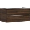 Image de Hansgrohe Xelu Q Meuble sous-lavabo, 980x550, 2 tiroirs, pour vasques à Poser, 54081000, Couleur: Meuble Noyer foncé/poignée Chrome