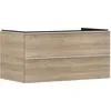 Image de Hansgrohe Xelu Q Meuble sous-lavabo, 980x550, 2 tiroirs, pour vasques à Poser, 54080700, Couleur: Meuble chêne Naturel/poignée Blanc Mat