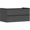 Image de Hansgrohe Xelu Q Meuble sous-lavabo, 980x550, 2 tiroirs, pour vasques à Poser, 54079670, Couleur: Meuble Gris Diamant Mat/poignée Noir Mat