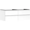 Image de Hansgrohe Xelu Q Meuble sous-lavabo, 1360x550, 4 tiroirs, pour vasques à Poser, sans découpe de Siphon, 54086000, Couleur: Meuble Blanc Brillant/poignée chromée