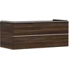 Image de Hansgrohe Xelu Q Meuble sous-lavabo, 1180x550, 2 tiroirs, pour vasques à Poser, 54085700, Couleur: Meuble Noyer foncé/poignée Blanc Mat