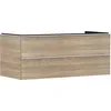 Image de Hansgrohe Xelu Q Meuble sous-lavabo, 1180x550, 2 tiroirs, pour vasques à Poser, 54084700, Couleur: Meuble chêne Naturel/poignée Blanc Mat
