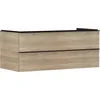 Image de Hansgrohe Xelu Q Meuble sous-lavabo, 1180x550, 2 tiroirs, pour vasques à Poser, 54084670, Couleur: Meuble chêne Naturel/poignée Noir Mat