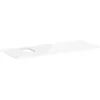 Image de hansgrohe Xelu Q Console avec découpe à gauche, 1360 x 550, pour vasque à poser, avec trou pour robinet, 54123050, couleur : blanc brillant
