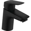 Image de hansgrohe Logis - Mitigeur de lavabo avec tirette et vidage, Robinet de salle de bain avec hauteur sous bec 70 mm, économie d'eau (EcoSmart), Noir mat, 71070670