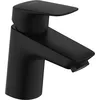 Image de hansgrohe Logis - Mitigeur de lavabo avec vidage Push-Open, Robinet de salle de bain avec hauteur sous bec 70 mm, économie d'eau (EcoSmart), Noir mat, 71077670