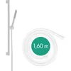 Image de hansgrohe Pulsify S - Set de douche avec pommeau de douche (max. 9 l/min, EcoSmart, PowderRain), tuyau de douche et barre de douche (0,65 m), Blanc mat, 24372700
