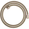 Image de hansgrohe Designflex - Flexible de douche textile universel 1,60 m, tuyau de douche avec protection anti-pliure et écrou tournant anti-torsion, avec joints d'étanchéité, Bronze brossé