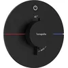 Image de hansgrohe ShowerSelect Comfort S - Mitigeur thermostatique, Robinet encastré avec arrêt de sécurité (SafetyStop) à 40°C, Thermostat rond, 1 sortie, Noir mat