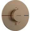 Image de hansgrohe ShowerSelect Comfort S - Mitigeur thermostatique, Robinet encastré avec arrêt de sécurité (SafetyStop) à 40°C, Thermostat rond, 3 sorties, Bronze brossé