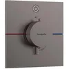 Image de hansgrohe ShowerSelect Comfort E - Mitigeur thermostatique, Robinet encastré avec arrêt de sécurité (SafetyStop) à 40°C, Thermostat carré, 1 sortie, Noir chromé brossé