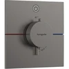 Image de hansgrohe Thermostat ShowerSelect Comfort E encastré, f 1 sortie, chrome noir brossé