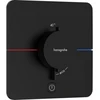 Image de hansgrohe Thermostat ShowerSelect Comfort Q UP, 1 sortie, 1 dérivation, mat noir