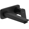 Image de hansgrohe Mitigeur lavabo monocommande Logis mat-noir, encastré, pour montage mural, bec 195 mm