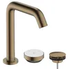 Image de hansgrohe Tecturis S - Mitigeur de lavabo 2 trous avec vidage, CoolStart, Robinet de salle de bain avec hauteur sous bec 151mm, max. 4l/min (EcoSmart+), Bronze brossé, 73353140