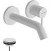 Image de hansgrohe Tecturis S - Mitigeur lavabo encastré avec garniture de vidage, Robinet de salle de bain avec longueur sous bec 16,5 cm, économie d'eau (EcoSmart+), Blanc mat, 73350700