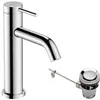 Image de hansgrohe Tecturis S - Mitigeur de lavabo avec tirette et vidage, Robinet de salle de bain avec hauteur sous bec 110 mm, économie d'eau (EcoSmart+), Chromé, 73310000