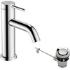 Image de hansgrohe Tecturis S - Mitigeur de lavabo avec tirette et vidage, économie d'énergie (CoolStart), Robinet de salle de bain avec hauteur sous bec 80 mm, économie d'eau (EcoSmart+), Chromé, 73302000