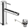 Image de hansgrohe Tecturis S - Mitigeur bidet avec tirette et vidage, Robinet bidet, Robinet de salle de bain avec hauteur sous bec 100 mm, Chromé, 73201000