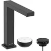 Image de hansgrohe Tecturis E - Mitigeur de lavabo 2 trous avec vidage, économie d'énergie (CoolStart), Robinet salle de bain, hauteur sous bec 173mm, économie d'eau (EcoSmart+), Noir mat, 73053670