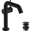 Image de hansgrohe Tecturis S Fine - Mitigeur de lavabo avec vidage Push-Open, économie d'énergie (CoolStart), Robinet salle de bain avec hauteur sous bec 150mm, économie d'eau (EcoSmart+), Noir mat, 73340670