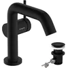 Image de hansgrohe Tecturis S Fine - Mitigeur de lavabo avec tirette et vidage, économie d'énergie (CoolStart), Robinet salle de bain avec hauteur sous bec 110mm, économie d'eau (EcoSmart+), Noir mat, 73323670