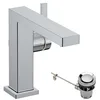 Image de hansgrohe Tecturis E Fine - Mitigeur de lavabo avec tirette et vidage, économie d'énergie (CoolStart), Robinet salle de bain avec hauteur sous bec 110mm, économie d'eau (EcoSmart+), Chromé, 73023000