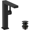 Image de hansgrohe Tecturis E Fine - Mitigeur de lavabo avec vidage Push-Open, économie d'énergie (CoolStart), Robinet salle de bain avec hauteur sous bec 210mm, économie d'eau (EcoSmart+), Noir mat, 73060670