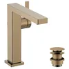 Image de hansgrohe Tecturis E Fine - Mitigeur de lavabo avec vidage Push-Open, économie d'énergie (CoolStart), Robinet de salle de bain avec hauteur sous bec 150 mm, économie d'eau (EcoSmart+), Bronze brossé