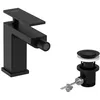 Image de hansgrohe Tecturis E - Mitigeur bidet avec tirette et vidage, Robinet bidet, Robinet de salle de bain avec hauteur sous bec 100 mm, Noir mat, 73200670