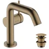 Image de hansgrohe Tecturis S Fine - Mitigeur de lavabo avec vidage Push-Open, économie d'énergie (CoolStart), Robinet salle de bain 110mm, économie d'eau (EcoSmart+), Bronze brossé, 73320140