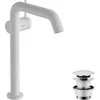 Image de hansgrohe Tecturis S Fine - Mitigeur de lavabo avec vidage Push-Open, économie d'énergie (CoolStart), Robinet salle de bain avec hauteur sous bec 240mm, économie d'eau (EcoSmart+), Blanc mat, 73370700