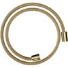 Image de hansgrohe Flexible de douche textile 1250 mm, raccords mâles cylindriques des deux côtés, optique or poli