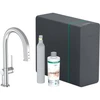 Image de hansgrohe Mitigeur monocommande évier Aqittura M91 SodaSys 210, bec extractible, set de démarrage, chromé