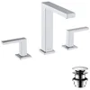 Image de hansgrohe Tecturis E - Mitigeur de lavabo 3 trous avec vidage Push-Open, Robinet de salle de bain avec hauteur sous bec 150 mm, économie d'eau (EcoSmart+), Chromé, 73030000