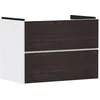Image de Hansgrohe Xevolos E Armoire sous lavabo, 2 tiroirs, SoftClose, 780x475x555mm, pour lavabo, 54178730, Couleur: Corps Blanc Mat, façade chêne foncé