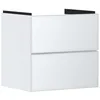 Image de Hansgrohe Xevolos E Armoire sous lavabo, 2 tiroirs, SoftClose, 580x475x555mm, pour lavabo, 5417, Couleur: Corps Blanc Mat, façade Blanc métallisé