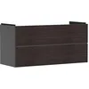 Image de Hansgrohe Xevolos E Meuble sous-lavabo, 2 tiroirs, SoftClose, 1180x475x555mm, pour lavabo, 5418, Couleur: Corps Gris Ardoise Mat, façade chêne foncé