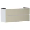 Image de Hansgrohe Xevolos E Meuble sous-lavabo, 2 tiroirs, SoftClose, 1180x475x555mm, pour lavabo, 54184390, Couleur: Corps Blanc Mat, façade Bronze structuré