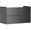 Image de Hansgrohe Xevolos E Armoire sous lavabo, 2 tiroirs, SoftClose, 980x475x555mm, pour lavabo, 54183770, Couleur: Corps Gris Ardoise Mat, façade Gris Ardoise métallique