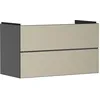 Image de Hansgrohe Xevolos E Armoire sous lavabo, 2 tiroirs, SoftClose, 980x475x555mm, pour lavabo, 54183390, Couleur: Corps Gris Ardoise Mat, façade Bronze structuré