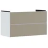 Image de Hansgrohe Xevolos E Armoire sous lavabo, 2 tiroirs, SoftClose, 980x475x555mm, pour lavabo, 54181390, Couleur: Corps Blanc Mat, façade Bronze structuré
